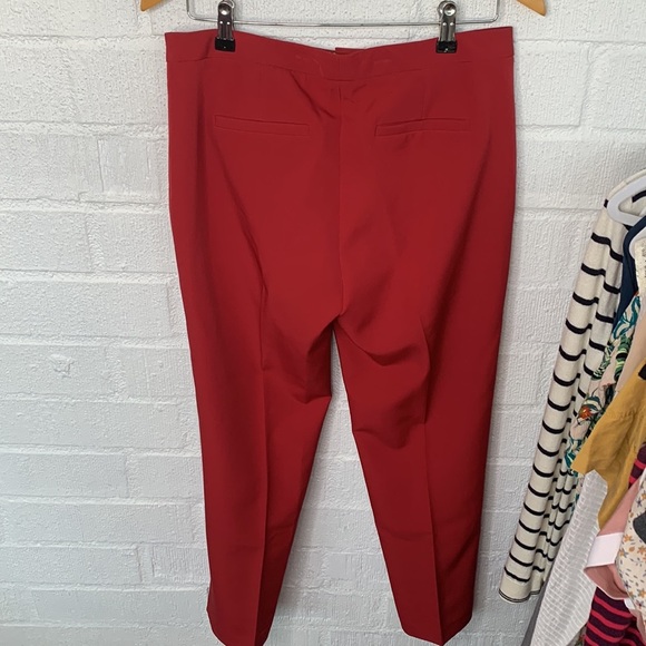Kobi Halperin Alessandra Cigarette Trouser High Rise Pants Burnt Red size 8 - Picture 5 of 9
